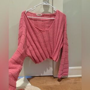 Oversized pink sweater